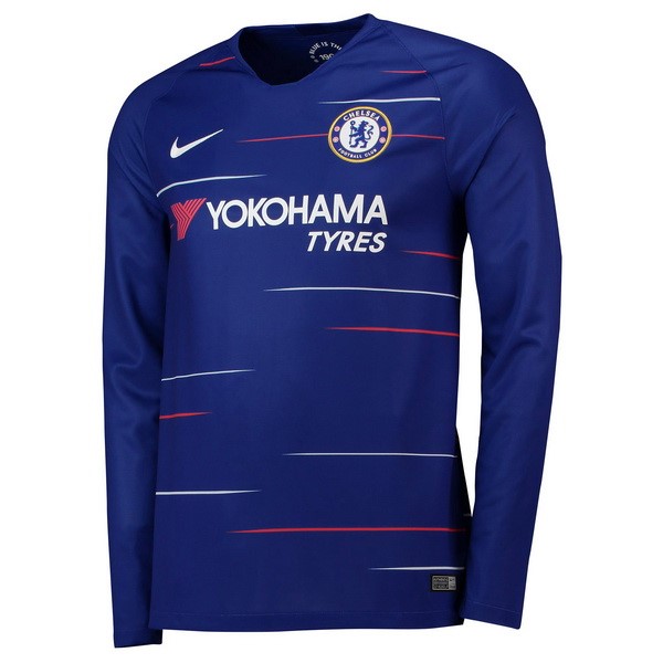 Camiseta Chelsea Primera ML 2018-2019 Azul